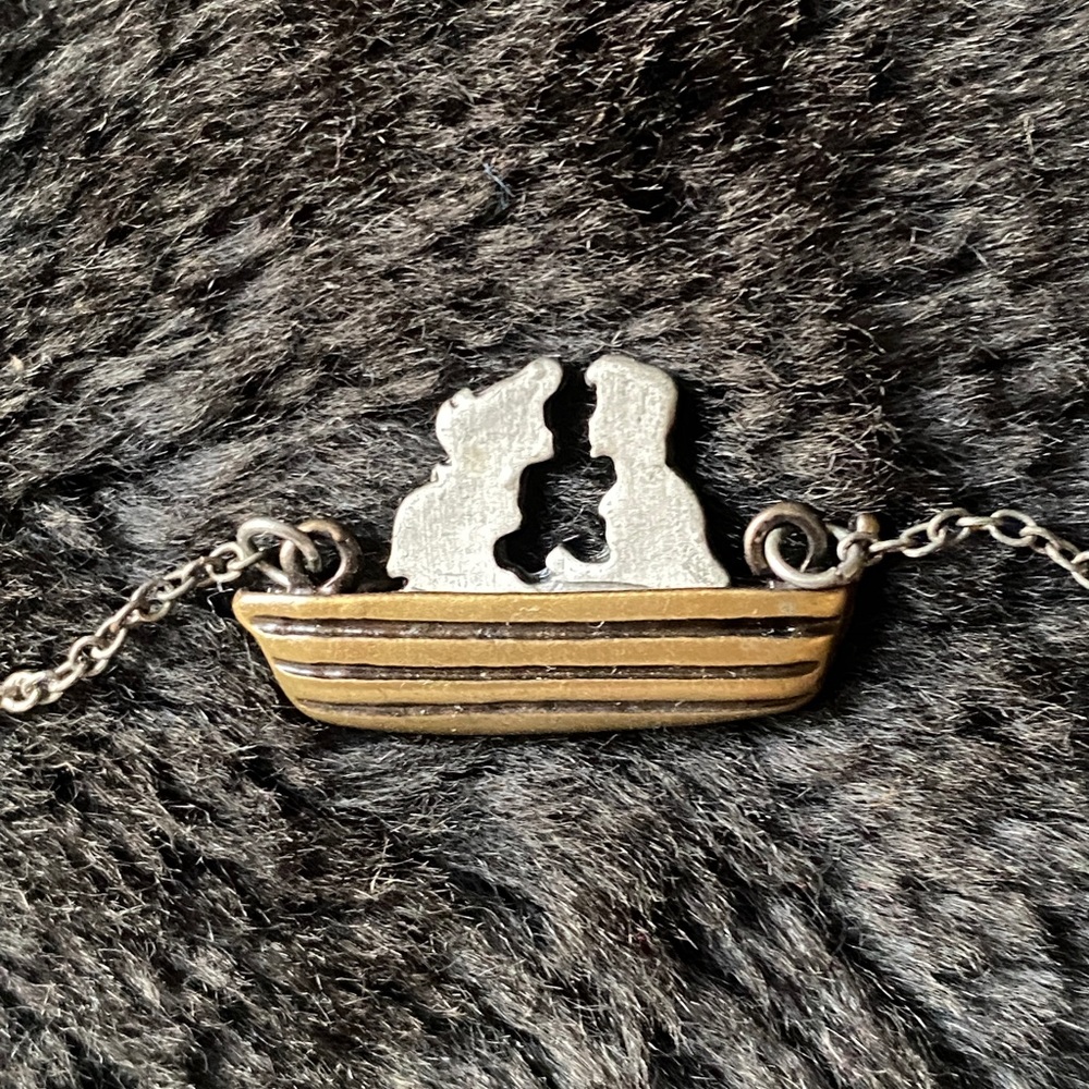 Disney Ariel and Prince Eric in boat necklace